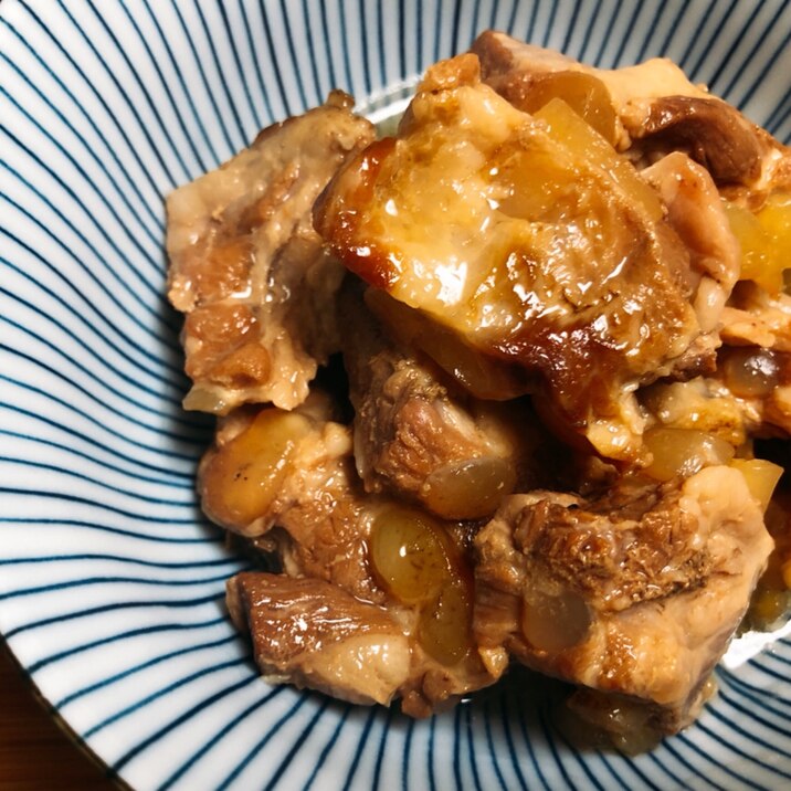 4倍濃縮めんつゆで作る豚軟骨の煮物